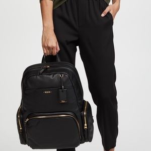 Tumi Calais Leather Backpack Black